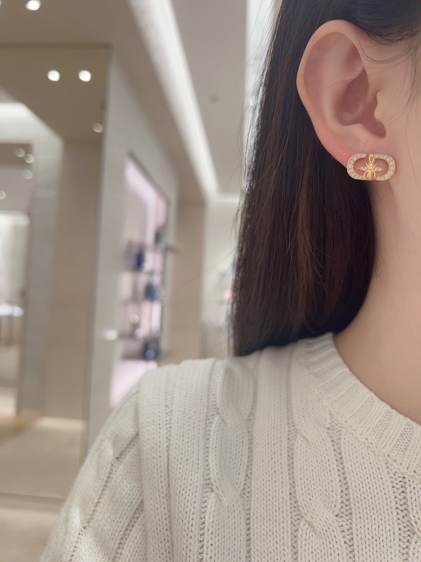 DiorCD Beehive earrings