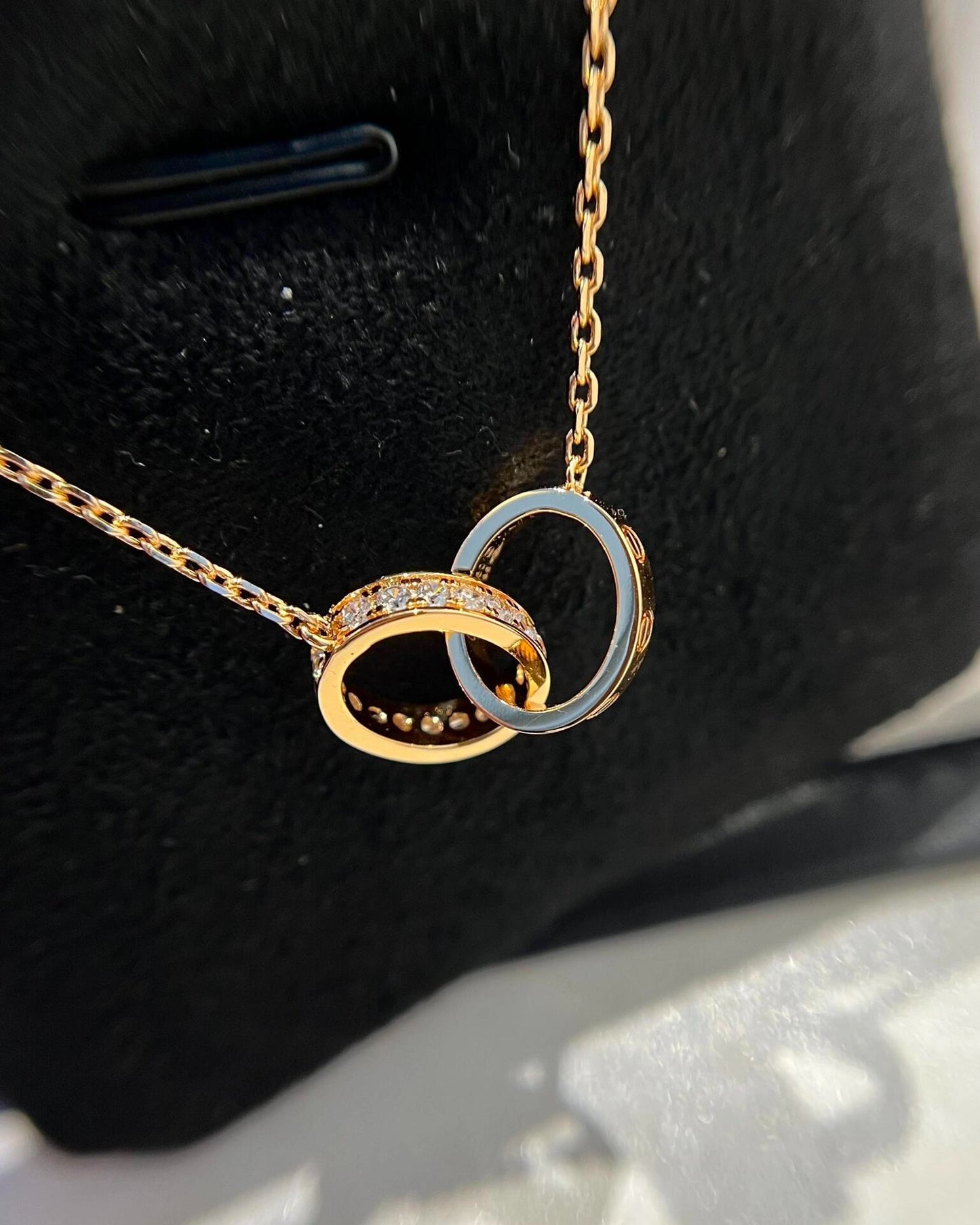 Cartier double ring necklace