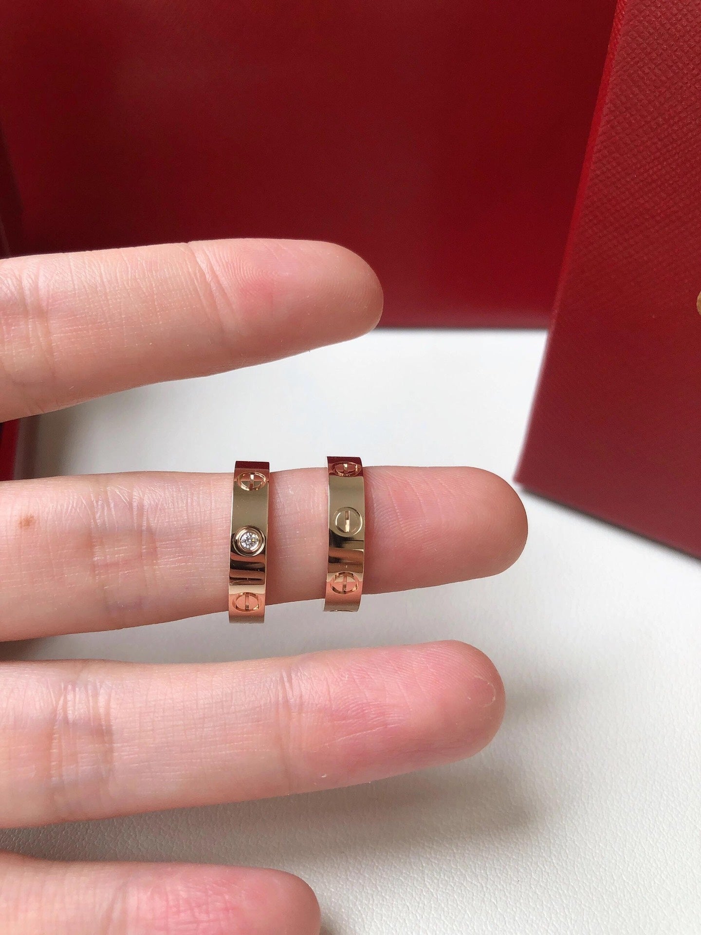 Cartier single diamond ring