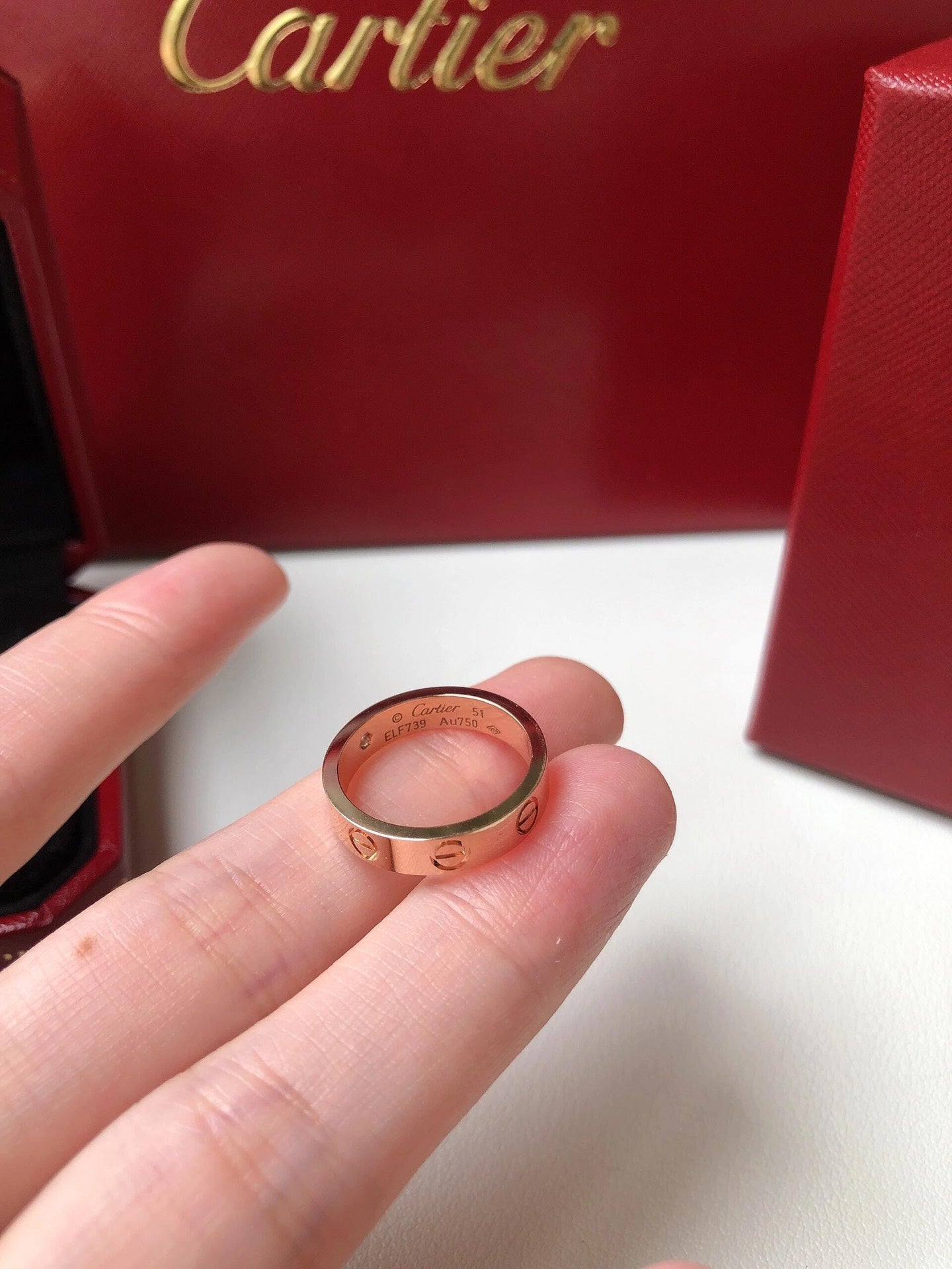 Cartier single diamond ring