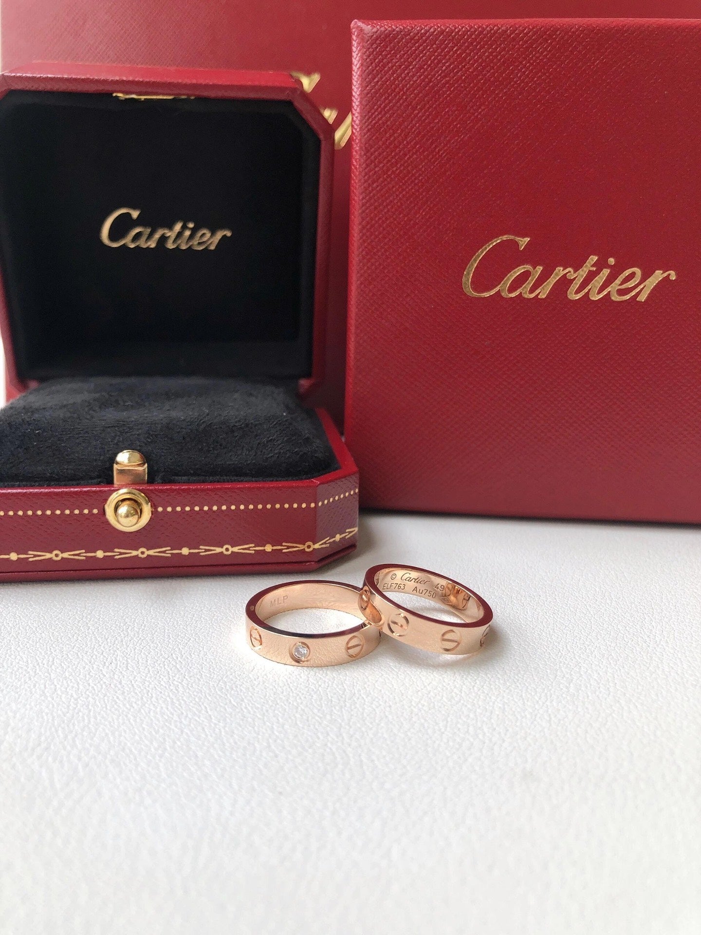 Cartier single diamond ring