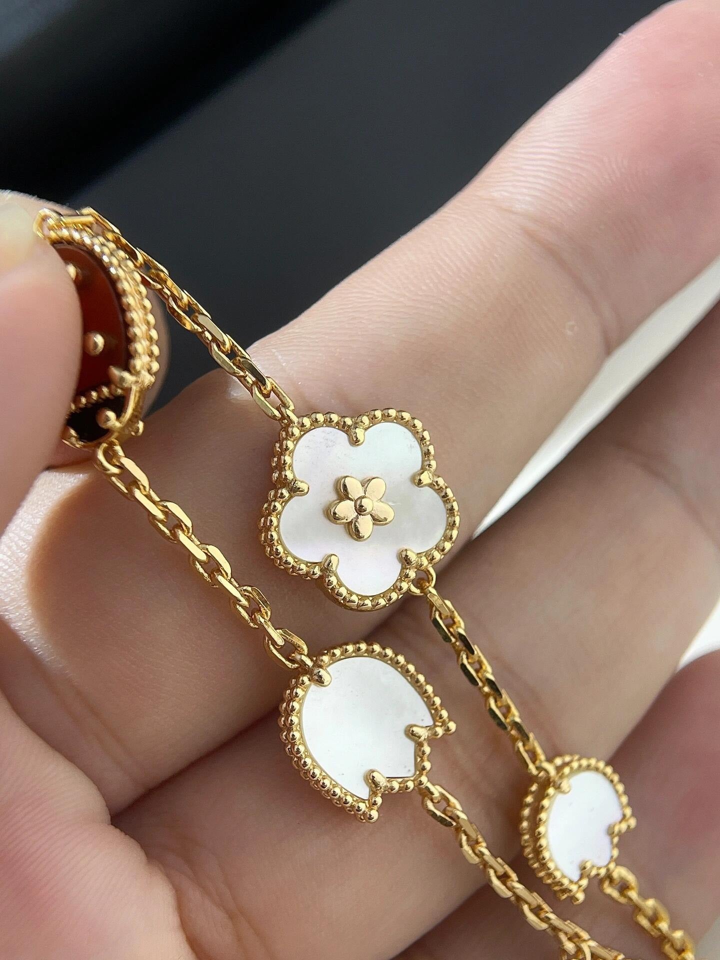 Van Cleef & Arples Four-leaf Clover Ladybug Bracelet