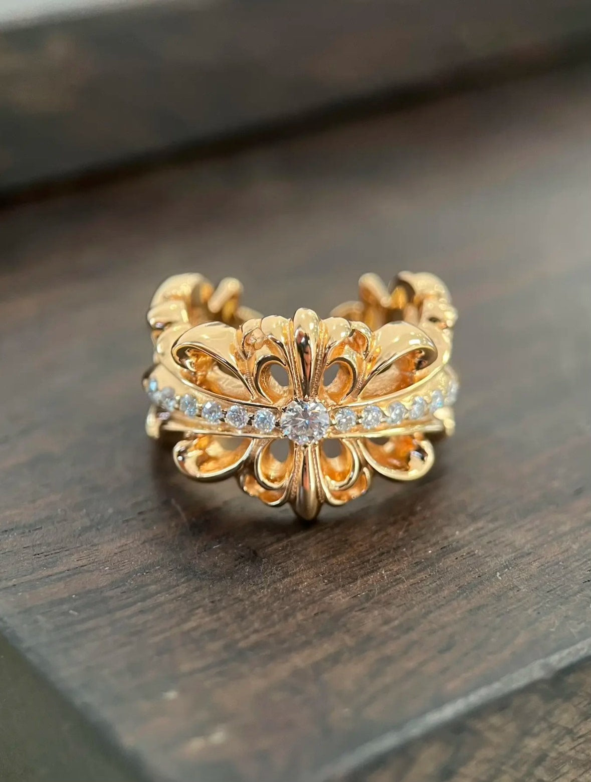 Chrome Hearts Cross Flower Burial Ring