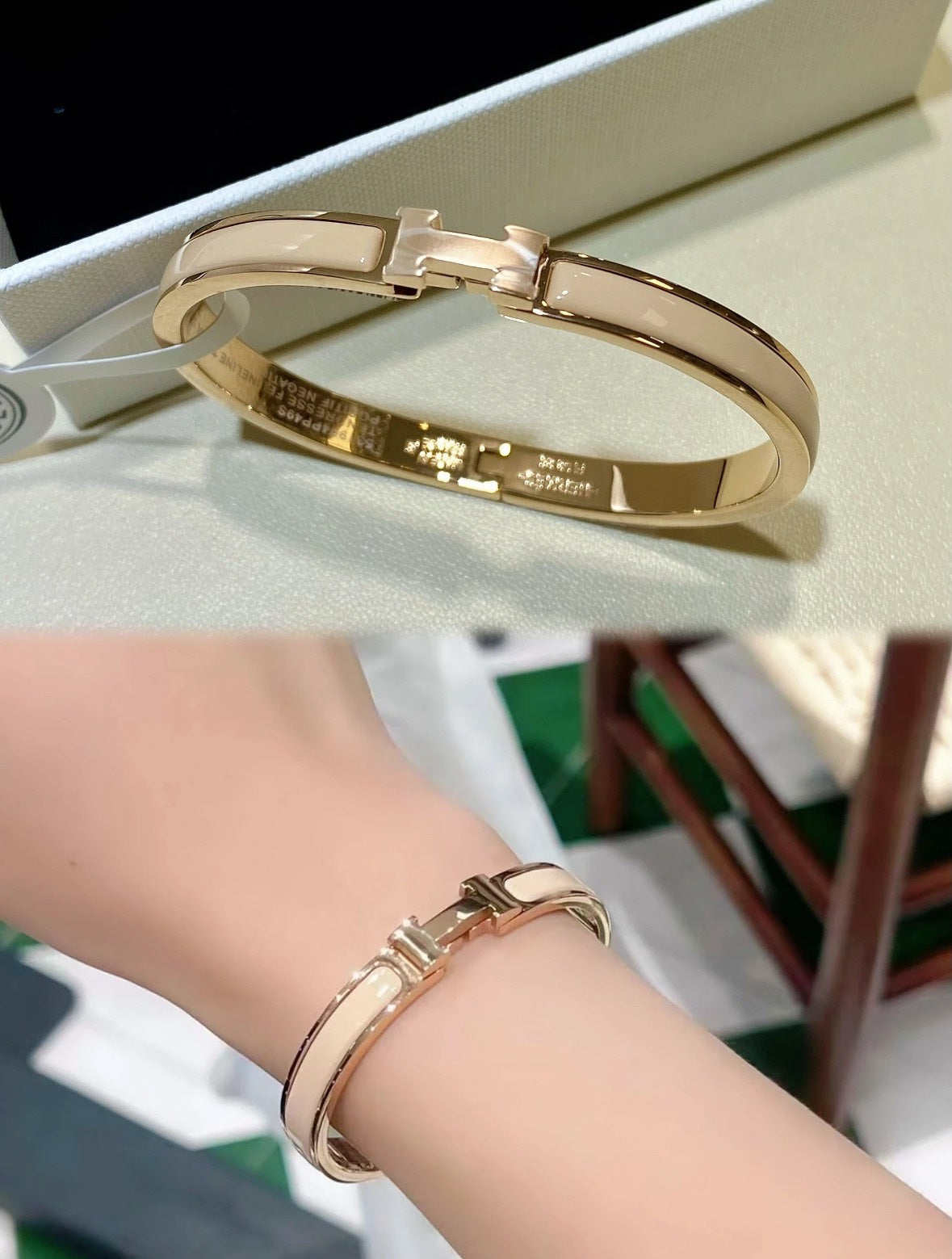 HermesH enamel bracelet