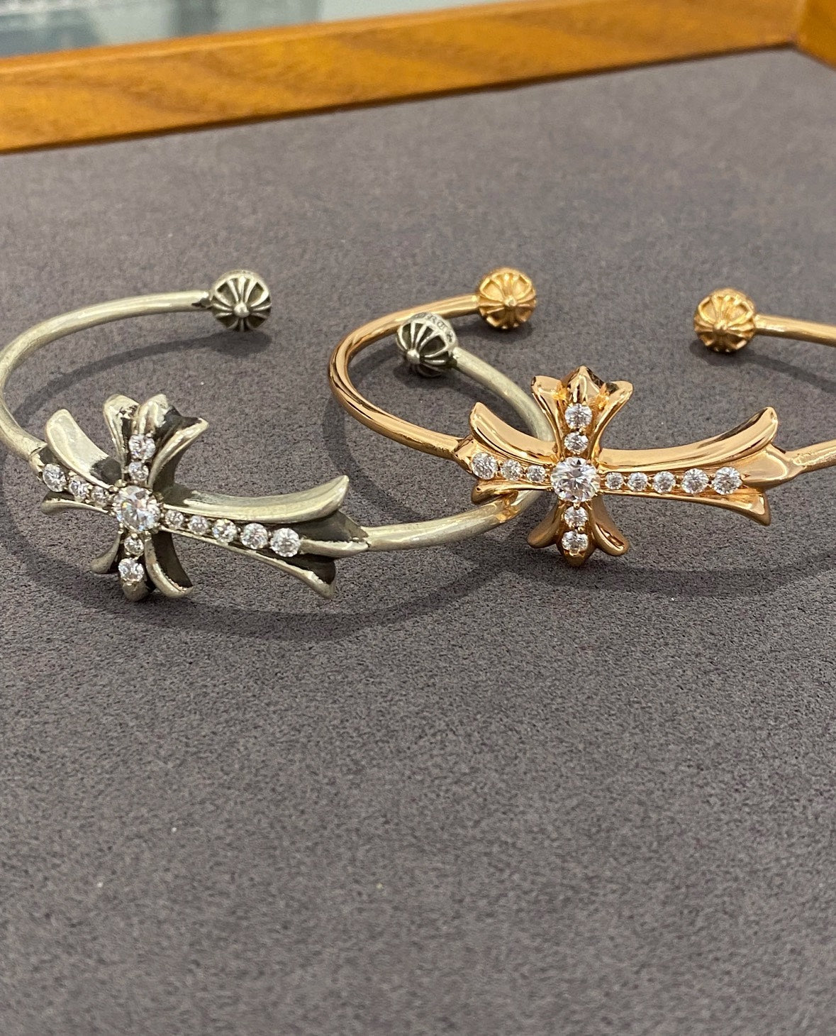 Chrome Hearts diamond cross bracelet