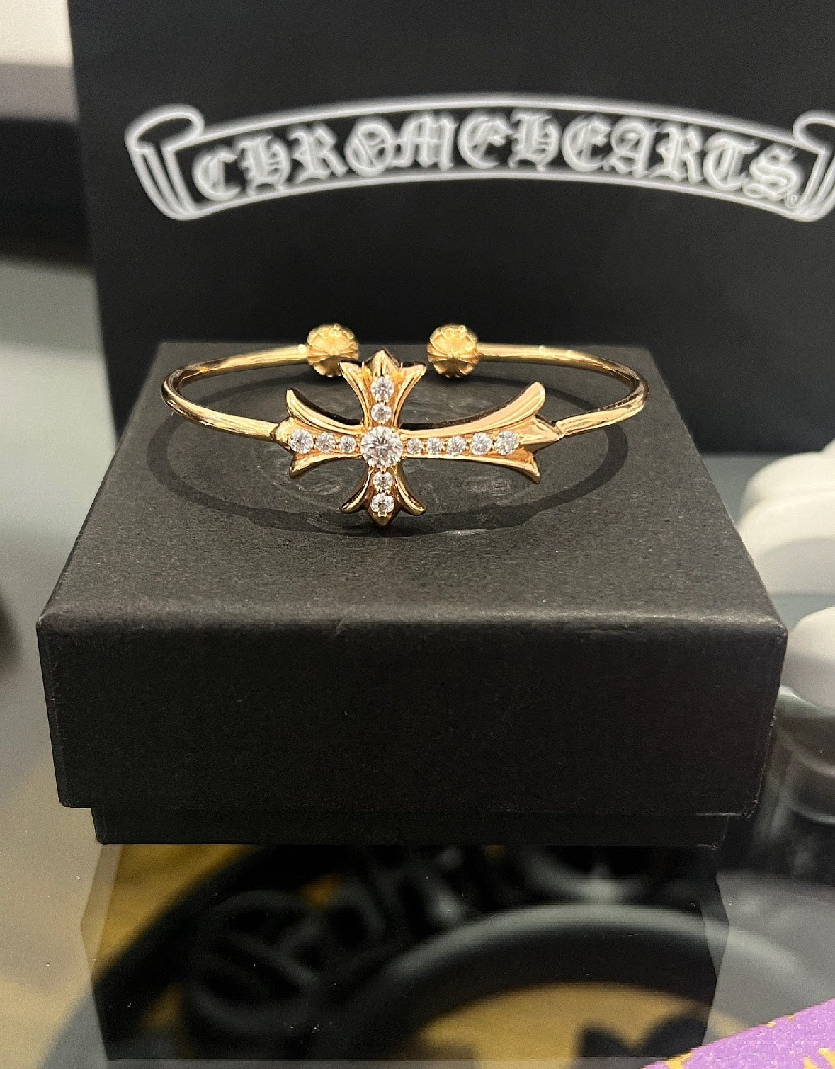 Chrome Hearts diamond cross bracelet