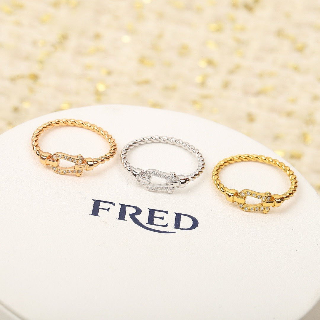 Fred's horseshoe ring collection