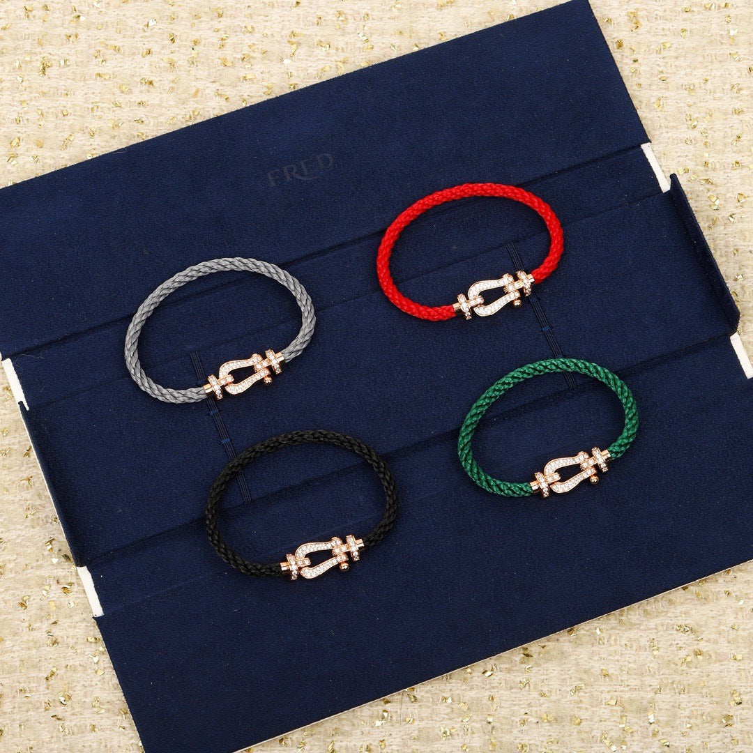 Fred nylon rope horseshoe bracelet