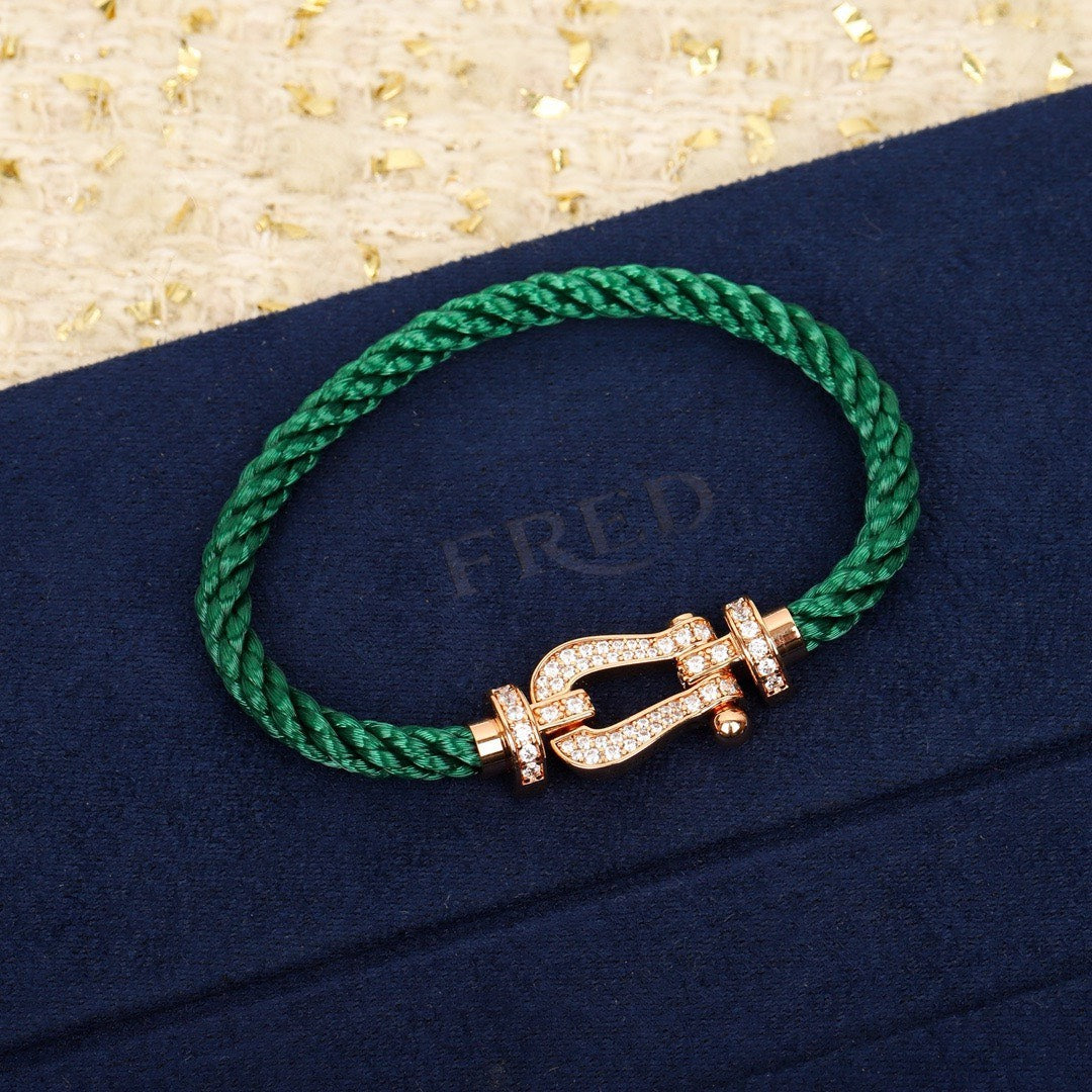 Fred nylon rope horseshoe bracelet