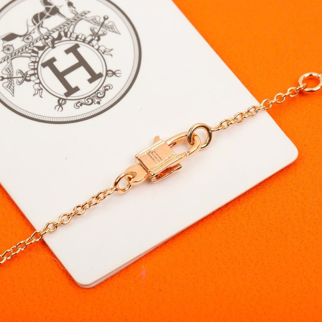 Hermes colored gemstone Kangkang bag necklace
