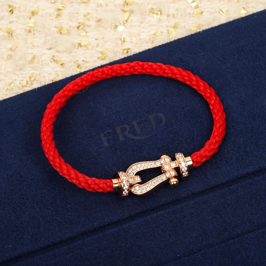 Fred nylon rope horseshoe bracelet